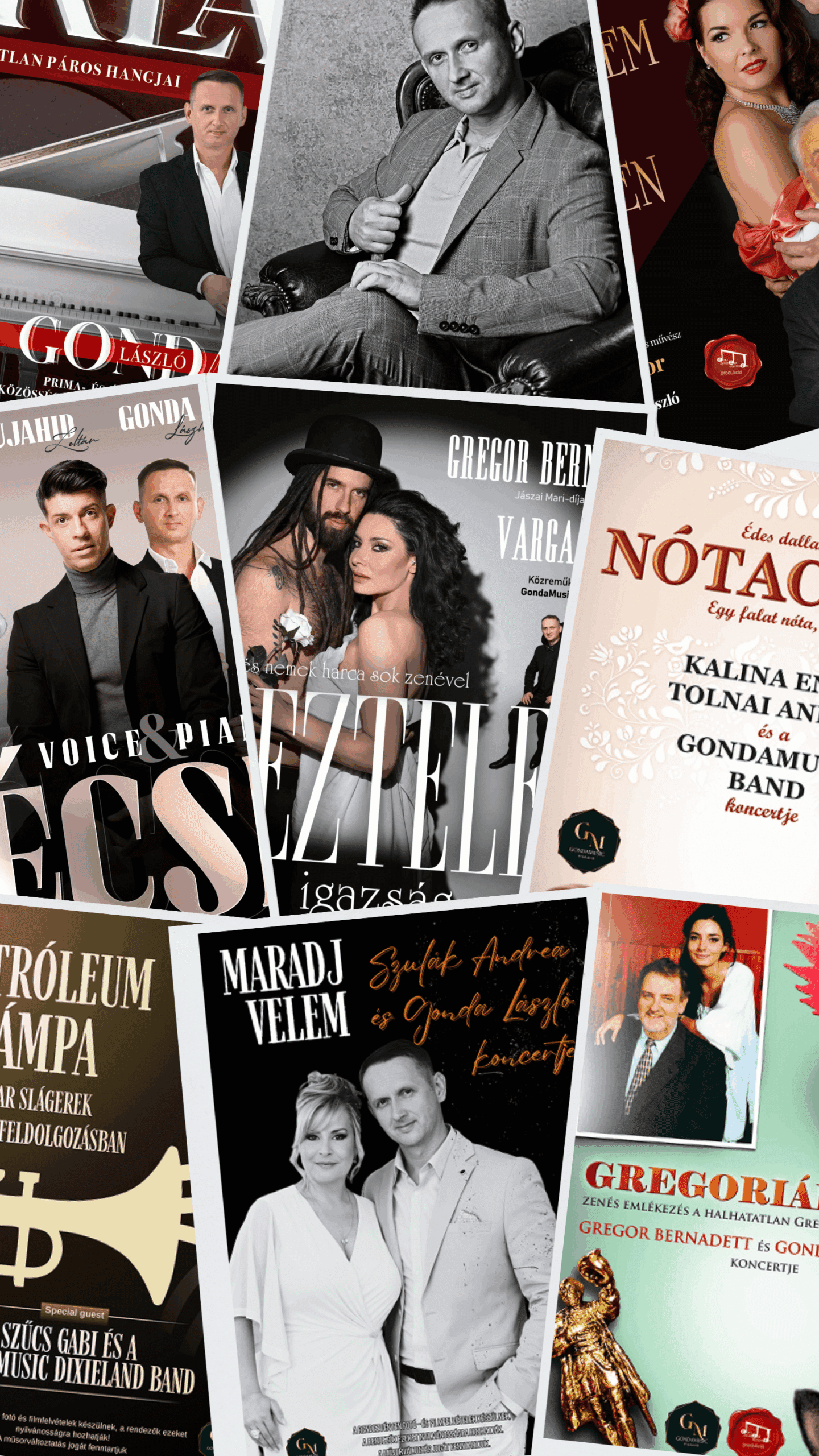 GondaMusic Produkció műsor plakátok álló